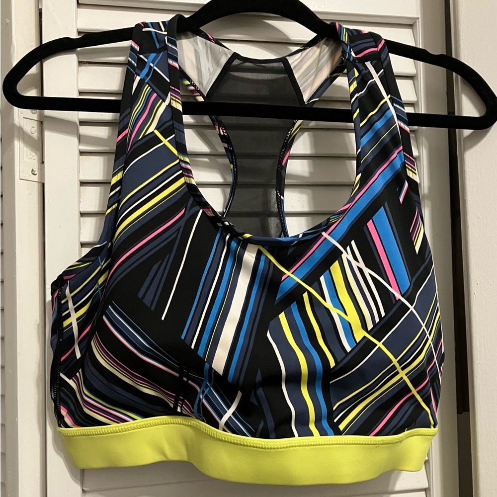 LulaRoe Rise Invincible XL Multicolored Sports Bra.